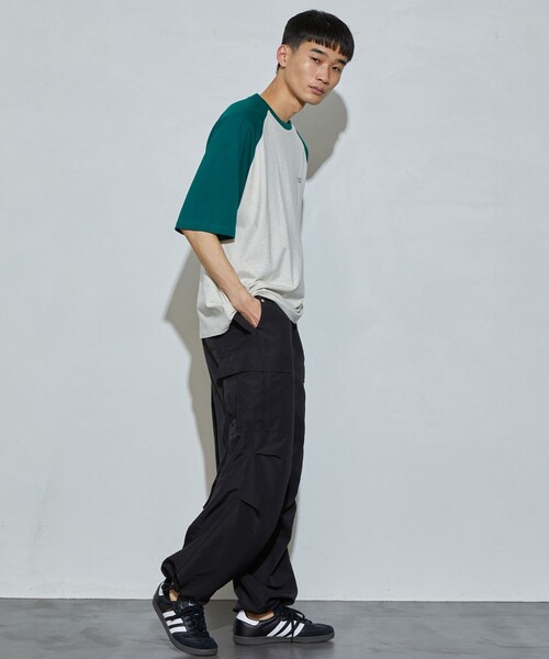 Firsthand（ファーストハンド）の「MA Firsthand/マ ファーストハンド LOGO RAGLAN TEE / ロゴラグランTシャツ（Tシャツ/カットソー・メンズ・ネイビー/グリーン/ブラウン・L/M）」の7枚目の写真