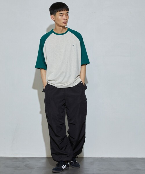 Firsthand（ファーストハンド）の「MA Firsthand/マ ファーストハンド LOGO RAGLAN TEE / ロゴラグランTシャツ（Tシャツ/カットソー・メンズ・ネイビー/グリーン/ブラウン・L/M）」の8枚目の写真