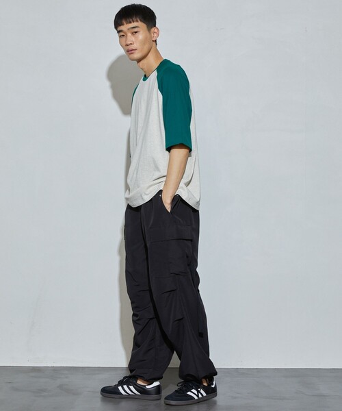 Firsthand（ファーストハンド）の「MA Firsthand/マ ファーストハンド LOGO RAGLAN TEE / ロゴラグランTシャツ（Tシャツ/カットソー・メンズ・ネイビー/グリーン/ブラウン・L/M）」の9枚目の写真