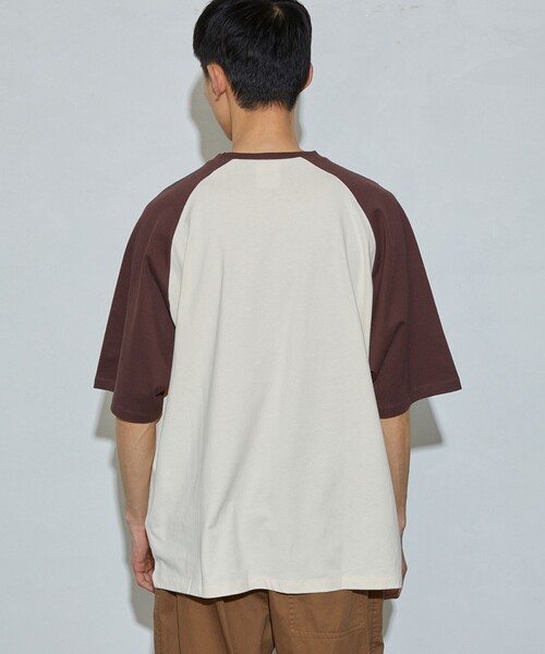 Firsthand（ファーストハンド）の「MA Firsthand/マ ファーストハンド LOGO RAGLAN TEE / ロゴラグランTシャツ（Tシャツ/カットソー・メンズ・ネイビー/グリーン/ブラウン・L/M）」の14枚目の写真