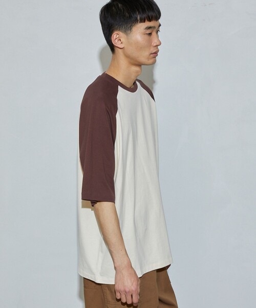 Firsthand（ファーストハンド）の「MA Firsthand/マ ファーストハンド LOGO RAGLAN TEE / ロゴラグランTシャツ（Tシャツ/カットソー・メンズ・ネイビー/グリーン/ブラウン・L/M）」の15枚目の写真