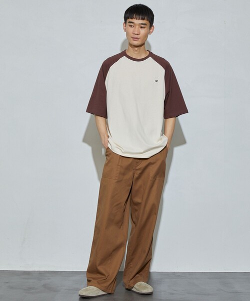 Firsthand（ファーストハンド）の「MA Firsthand/マ ファーストハンド LOGO RAGLAN TEE / ロゴラグランTシャツ（Tシャツ/カットソー・メンズ・ネイビー/グリーン/ブラウン・L/M）」の17枚目の写真