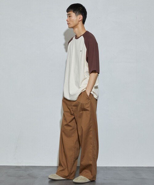 Firsthand（ファーストハンド）の「MA Firsthand/マ ファーストハンド LOGO RAGLAN TEE / ロゴラグランTシャツ（Tシャツ/カットソー・メンズ・ネイビー/グリーン/ブラウン・L/M）」の19枚目の写真