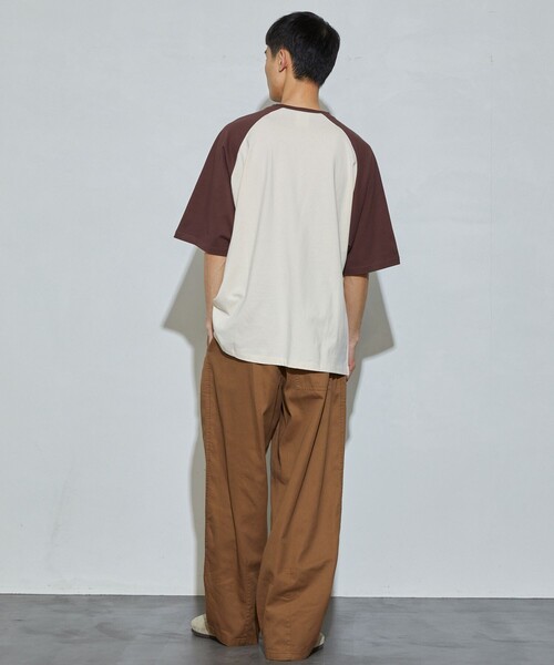 Firsthand（ファーストハンド）の「MA Firsthand/マ ファーストハンド LOGO RAGLAN TEE / ロゴラグランTシャツ（Tシャツ/カットソー・メンズ・ネイビー/グリーン/ブラウン・L/M）」の21枚目の写真