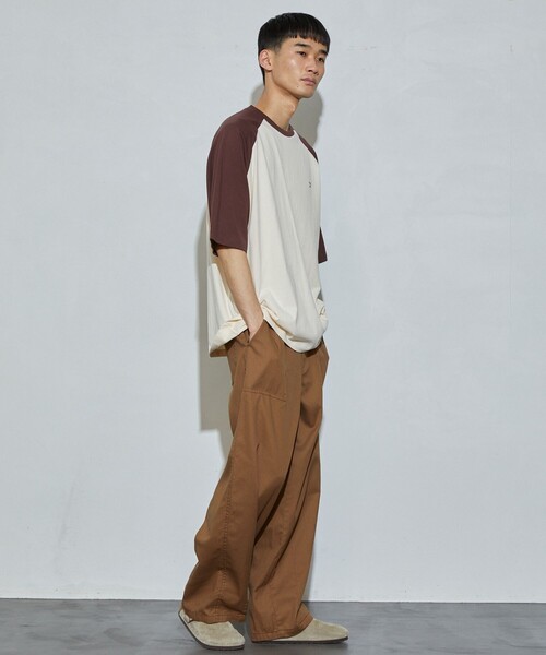 Firsthand（ファーストハンド）の「MA Firsthand/マ ファーストハンド LOGO RAGLAN TEE / ロゴラグランTシャツ（Tシャツ/カットソー・メンズ・ネイビー/グリーン/ブラウン・L/M）」の22枚目の写真