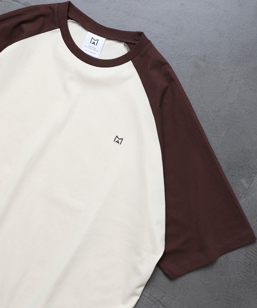 Firsthand（ファーストハンド）の「MA Firsthand/マ ファーストハンド LOGO RAGLAN TEE / ロゴラグランTシャツ（Tシャツ/カットソー・メンズ・ネイビー/グリーン/ブラウン・L/M）」の2枚目の写真