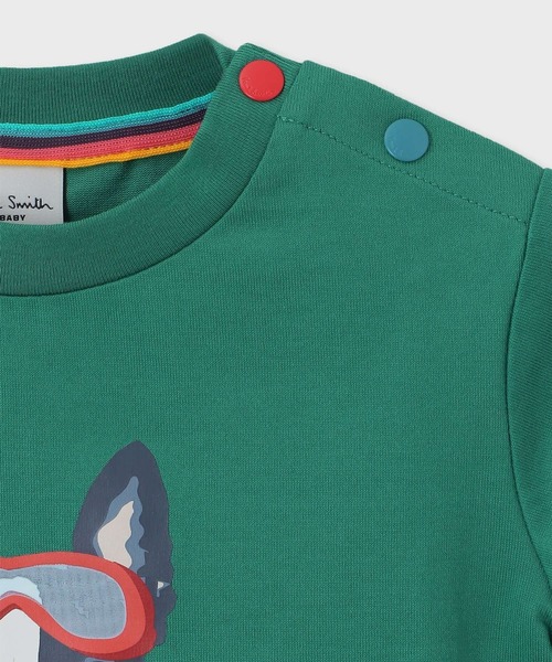 Paul Smith JUNIOR シュノーケリングドッグ半袖Tシャツ 130 シュノーケリングドッグ半袖Tシャツ(80cm グリーン): キッズ