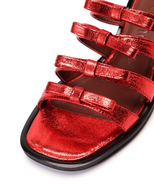 ローズバッドpiu comodaリボンサンダル新品 セール】(piu comoda)PIU COMODA RIBBON SANDAL（サンダル