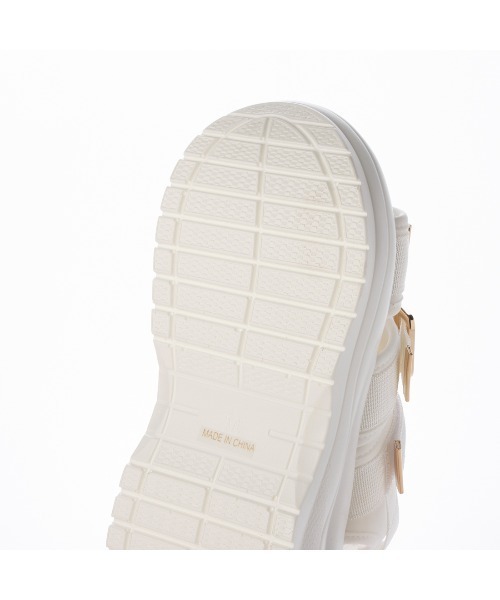 Mafmof(マフモフ)の「Mafmof(マフモフ)8cm厚底メガソールトリプルベルトスポーツサンダル(サンダル・レディース・ブラック/ホワイト・S/M/L/LL)」の12枚目の写真