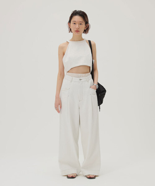 SLOBE citron.（スローブシトロン）の「SLOBE citron.レイヤード Funny DENIM（デニムパンツ・レディース・ブルー系その他/ホワイト・36/38）」の3枚目の写真