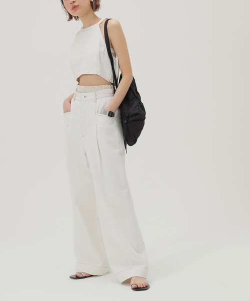 SLOBE citron.（スローブシトロン）の「SLOBE citron.レイヤード Funny DENIM（デニムパンツ・レディース・ブルー系その他/ホワイト・36/38）」の7枚目の写真