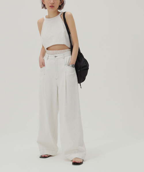 SLOBE citron.（スローブシトロン）の「SLOBE citron.レイヤード Funny DENIM（デニムパンツ・レディース・ブルー系その他/ホワイト・36/38）」の8枚目の写真