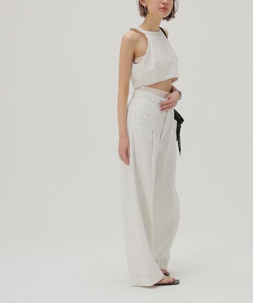 SLOBE citron.（スローブシトロン）の「SLOBE citron.レイヤード Funny DENIM（デニムパンツ・レディース・ブルー系その他/ホワイト・36/38）」の10枚目の写真