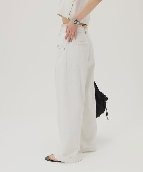 SLOBE citron.（スローブシトロン）の「SLOBE citron.レイヤード Funny DENIM（デニムパンツ・レディース・ブルー系その他/ホワイト・36/38）」の13枚目の写真