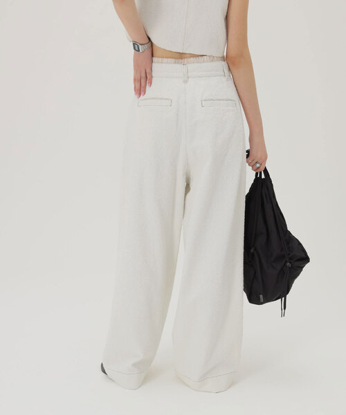 SLOBE citron.（スローブシトロン）の「SLOBE citron.レイヤード Funny DENIM（デニムパンツ・レディース・ブルー系その他/ホワイト・36/38）」の14枚目の写真