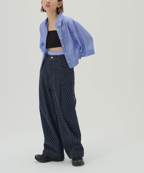 SLOBE citron.（スローブシトロン）の「SLOBE citron.レイヤード Funny DENIM（デニムパンツ・レディース・ブルー系その他/ホワイト・36/38）」の19枚目の写真