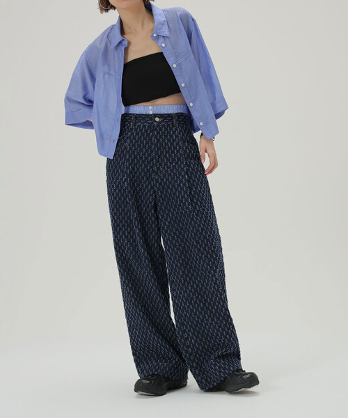 SLOBE citron.（スローブシトロン）の「SLOBE citron.レイヤード Funny DENIM（デニムパンツ・レディース・ブルー系その他/ホワイト・36/38）」の21枚目の写真