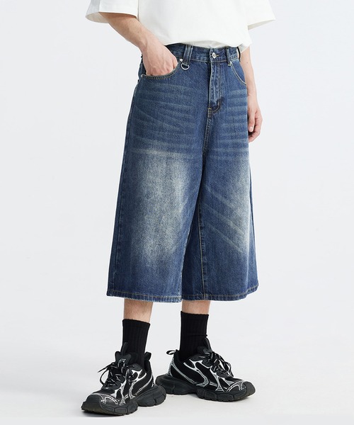 CORPUS TOKYO（コーパス トーキョー）の「半端丈 ワイド バギー デニム（デニムパンツ・メンズ・インディゴブルー/ブルー/ライトブルー/ブラック・1/2/3）」の4枚目の写真