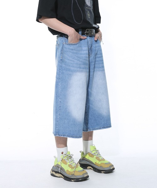 CORPUS TOKYO（コーパス トーキョー）の「半端丈 ワイド バギー デニム（デニムパンツ・メンズ・インディゴブルー/ブルー/ライトブルー/ブラック・1/2/3）」の13枚目の写真