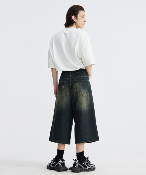 CORPUS TOKYO（コーパス トーキョー）の「半端丈 ワイド バギー デニム（デニムパンツ・メンズ・インディゴブルー/ブルー/ライトブルー/ブラック・1/2/3）」の16枚目の写真