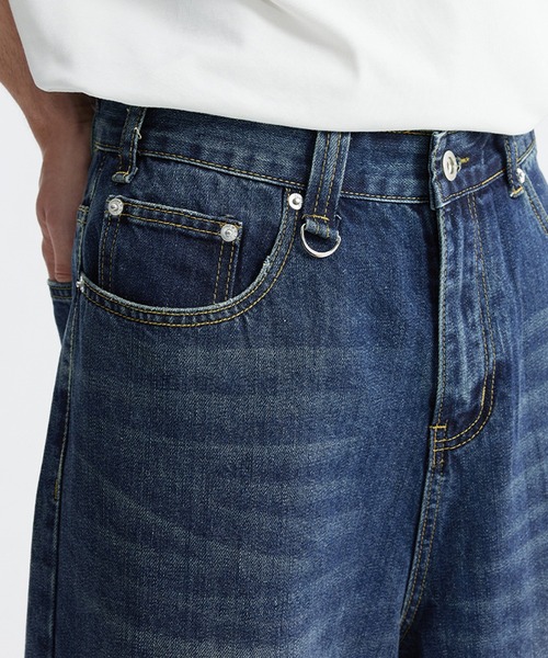 CORPUS TOKYO（コーパス トーキョー）の「半端丈 ワイド バギー デニム（デニムパンツ・メンズ・インディゴブルー/ブルー/ライトブルー/ブラック・1/2/3）」の20枚目の写真