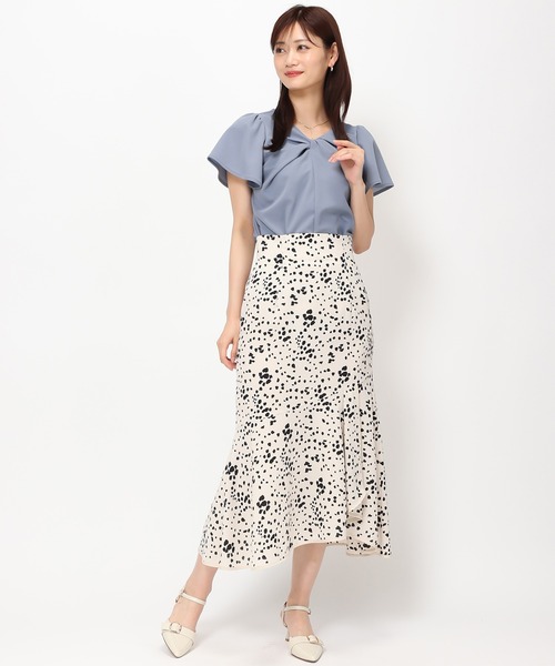 MISCH MASCH（ミッシュマッシュ）の「■2024春夏新作■ねじり2WAYカットブラウス/MM428103（シャツ/ブラウス・レディース・ブルー/ホワイト/ブラック・ﾌﾘ-）」の19枚目の写真