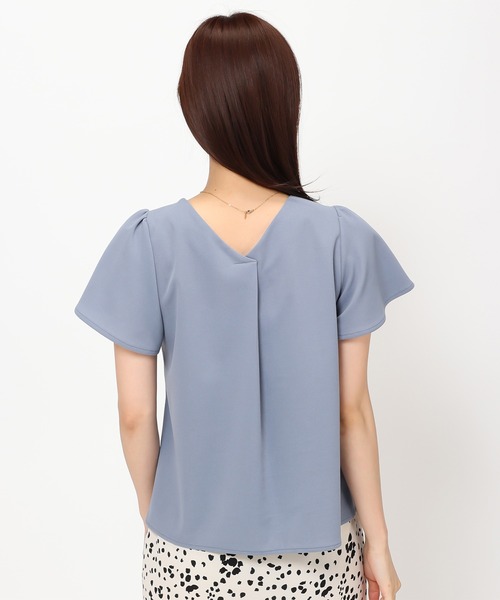 MISCH MASCH（ミッシュマッシュ）の「■2024春夏新作■ねじり2WAYカットブラウス/MM428103（シャツ/ブラウス・レディース・ブルー/ホワイト/ブラック・ﾌﾘ-）」の17枚目の写真