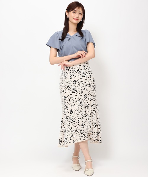 MISCH MASCH（ミッシュマッシュ）の「■2024春夏新作■ねじり2WAYカットブラウス/MM428103（シャツ/ブラウス・レディース・ブルー/ホワイト/ブラック・ﾌﾘ-）」の12枚目の写真