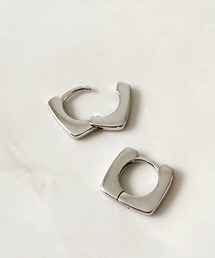THEATER シアター スクエアシェーブデザインシルバークリッカーピアス