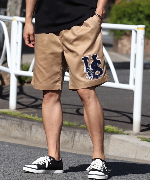 U.S. POLO ASSN.(ユーエスポロアッスン)の「【U.S. POLO ASSN./ユーエスポロアッスン】 サガラ刺繍 TCツイル イージーショートパンツ(その他パンツ・メンズ・チャコール/ベージュ/ブラック/ホワイト・S/M/L/LL)」の4枚目の写真