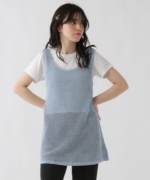 GLOBAL WORK(グローバルワーク)の「メッシュミニワンピースSET/AND YUA ANY/119544(チュニック・キッズ・ブラック/ライム/ブルー・FREE)」の3枚目の写真