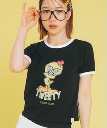 A'GEM/9 × .kom 『 FANCY CLUB/ファンシークラブ』 PREPPY BIRD RINGER TEE/バードリンガー 半袖Tシャツ