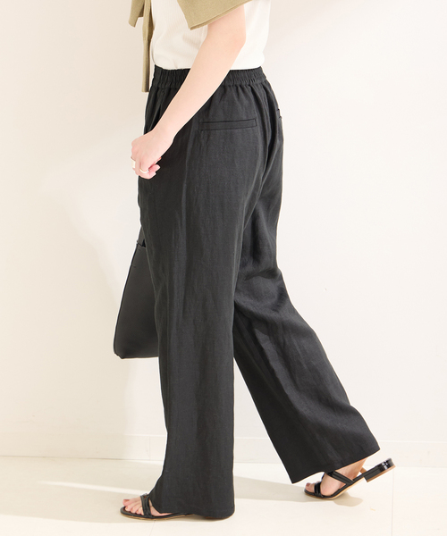 B.C STOCK（ベーセーストック）の「《追加》フレンチリネンパンツ（その他パンツ・レディース・ライトグリーン/レッド系その他/ブラック系その他/ブラック/カーキ・FREE）」の11枚目の写真