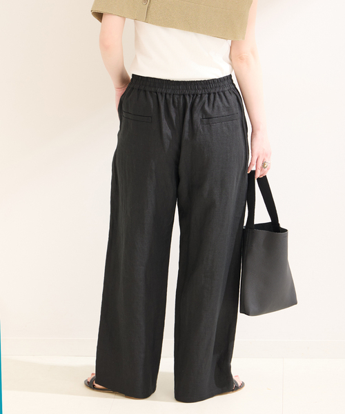 B.C STOCK（ベーセーストック）の「《追加》フレンチリネンパンツ（その他パンツ・レディース・ライトグリーン/レッド系その他/ブラック系その他/ブラック/カーキ・FREE）」の12枚目の写真