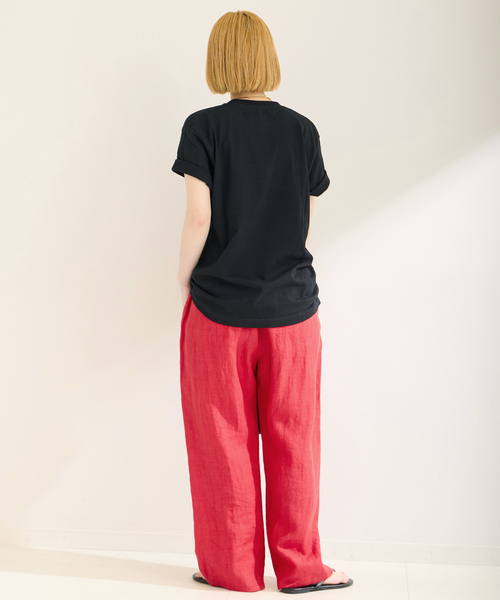 gomme(ゴム) フレンチリネン ヘムタックパンツ