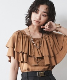 CHIC STYLE | 大きいサイズ 2点セット（ノースリーブブラウス+フリル衿） シックスタイル(シャツ/ブラウス)