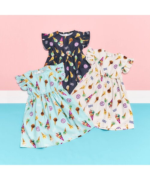 セール】【リンク】サーティワン 転写総柄ワンピース（ワンピース