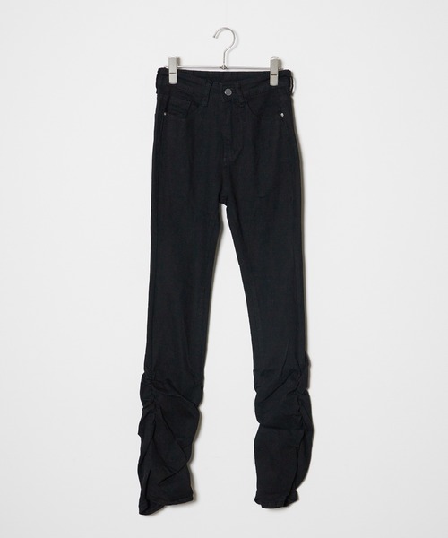 Chick（チック）の「【TAE×Chick】シャーリングブーツカットデニムパンツ（デニムパンツ・レディース・ブラック・S/M）」の17枚目の写真