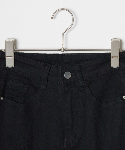 Chick（チック）の「【TAE×Chick】シャーリングブーツカットデニムパンツ（デニムパンツ・レディース・ブラック・S/M）」の11枚目の写真