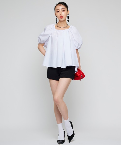 Narcissus（ナルシス）の「【Narcissus】パフリボンブラウス（シャツ/ブラウス・レディース・ホワイト/ピンク・FREE）」の13枚目の写真