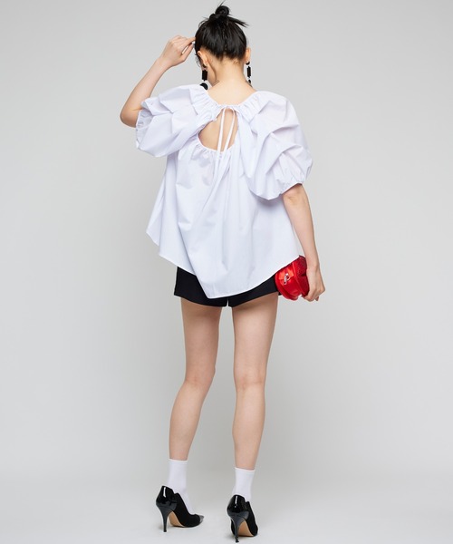 tシャツ 「Narcissus」リボンパフブラウス レディース Narcissus tシャツ 「Narcissus」リボンパフブラウス レディース