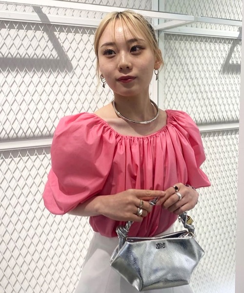 Narcissus（ナルシス）の「【Narcissus】パフリボンブラウス（シャツ/ブラウス・レディース・ホワイト/ピンク・FREE）」の17枚目の写真