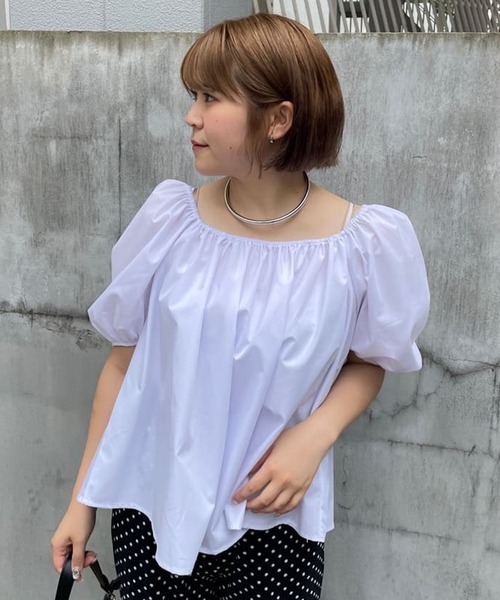 tシャツ 「Narcissus」リボンパフブラウス レディース Narcissus tシャツ 「Narcissus」リボンパフブラウス レディース