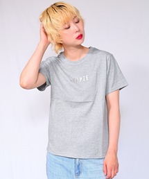 箔プリントロゴTシャツ　YIPPEE