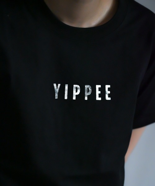 Alite cloth(アリーテクロス)の「箔プリントロゴTシャツ YIPPEE(Tシャツ/カットソー・レディース・ブラック/ホワイト/ベージュ/グレー/ピンク/オレンジ/ブルー/グリーン・FREE)」の15枚目の写真