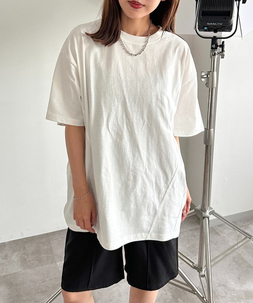 apres jour mignon(アプレジュールミニョン)の「切り替えピグメントT【ZOZOTOWN限定アイテム】(Tシャツ/カットソー・レディース・オフホワイト/ブラック系その他・フリー/X-LARGE)」の6枚目の写真