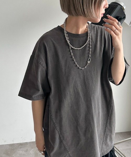 apres jour mignon(アプレジュールミニョン)の「切り替えピグメントT【ZOZOTOWN限定アイテム】(Tシャツ/カットソー・レディース・オフホワイト/ブラック系その他・フリー/X-LARGE)」の13枚目の写真