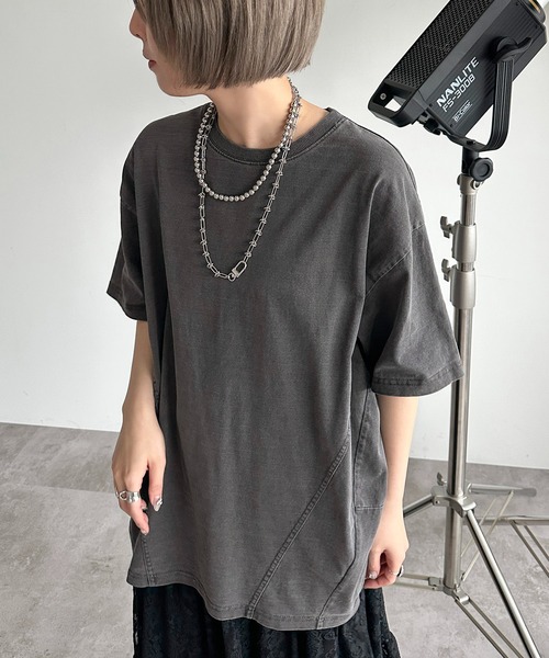apres jour mignon(アプレジュールミニョン)の「切り替えピグメントT【ZOZOTOWN限定アイテム】(Tシャツ/カットソー・レディース・オフホワイト/ブラック系その他・フリー/X-LARGE)」の14枚目の写真