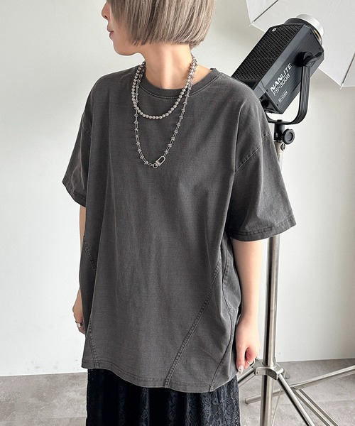 apres jour mignon(アプレジュールミニョン)の「切り替えピグメントT【ZOZOTOWN限定アイテム】(Tシャツ/カットソー・レディース・オフホワイト/ブラック系その他・フリー/X-LARGE)」の15枚目の写真
