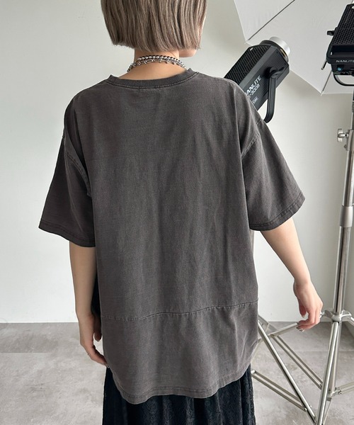 apres jour mignon(アプレジュールミニョン)の「切り替えピグメントT【ZOZOTOWN限定アイテム】(Tシャツ/カットソー・レディース・オフホワイト/ブラック系その他・フリー/X-LARGE)」の3枚目の写真